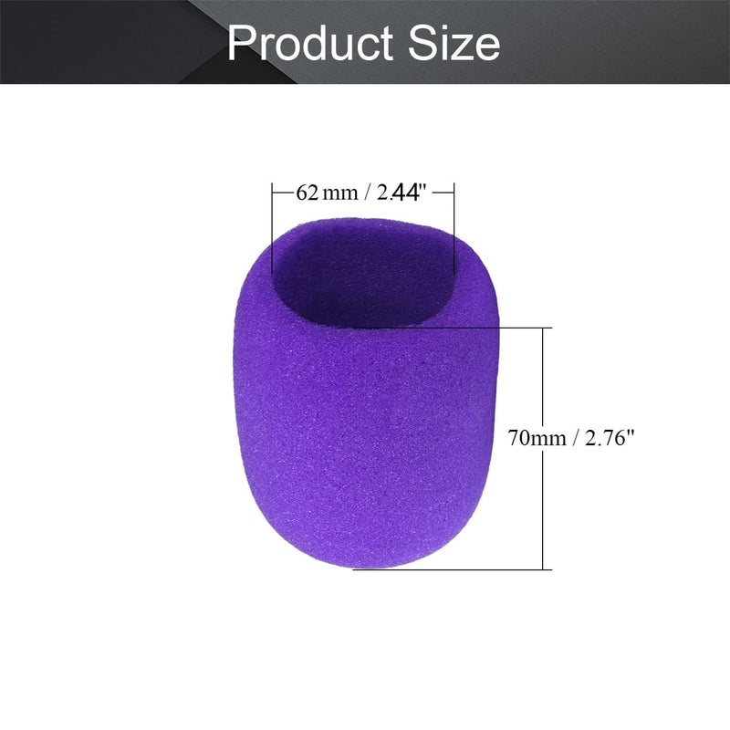 Fielect 1Pcs Microphone Cover Sponge Foam Mic Cover Handheld Microphone Windscreen Shield Protection Micro Foam Filter Purple for KTV Broadcasting - Image 2